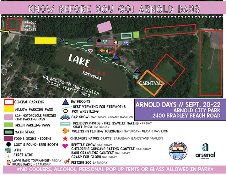 arnold days 2024 map